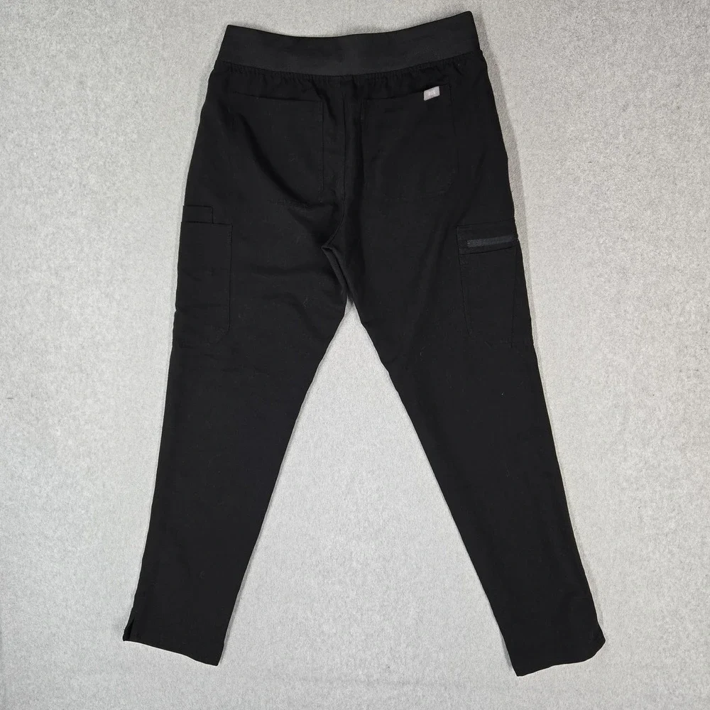 FIGS Women Scrub Pants S Black Pants Jogger Yola Yoga Zipper PO#3748 READ